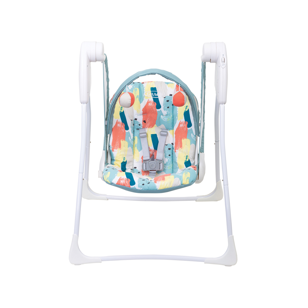 Frontansicht der elektrischen Babyschaukel Graco Baby Delight