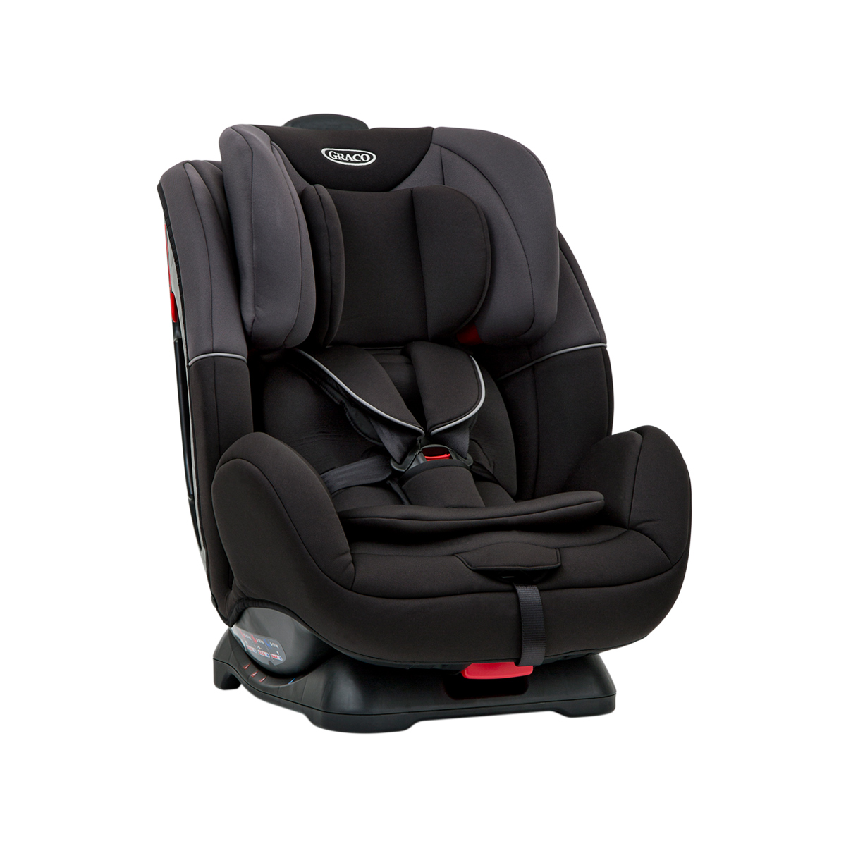 Graco EVERSURE LITE I-SIZE - booster seat 135-150 cm with latch, Ebony  Ebony, Car Seats \ 15-36 kg, 4 years to 11 years
