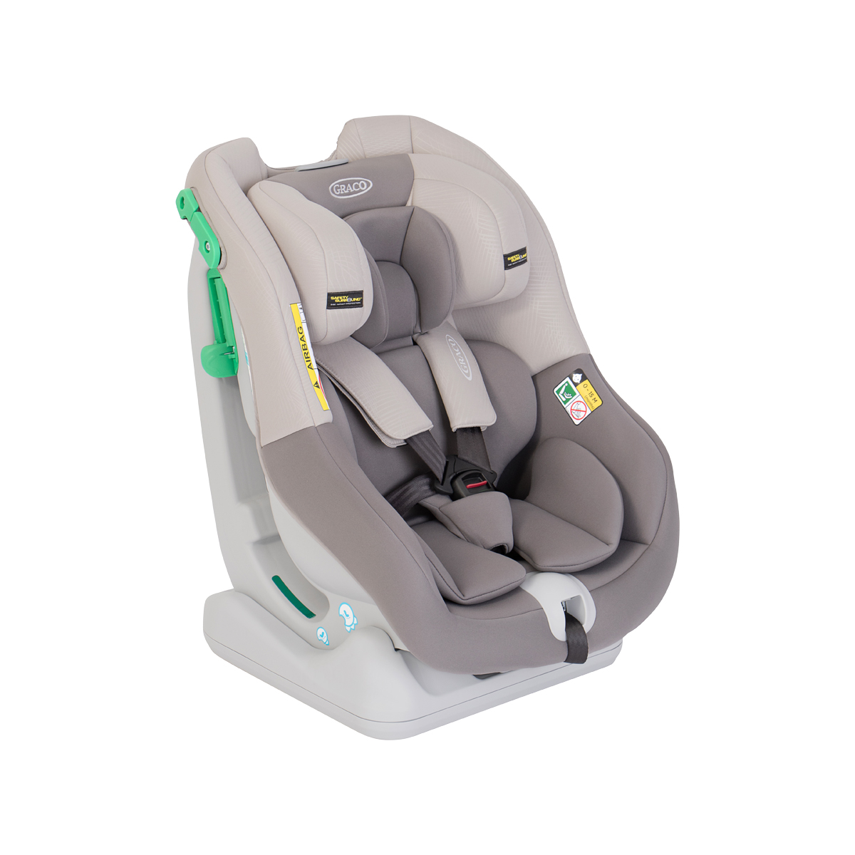 Vue en angle de trois-quarts du siège auto convertible Graco Extend LX R129
