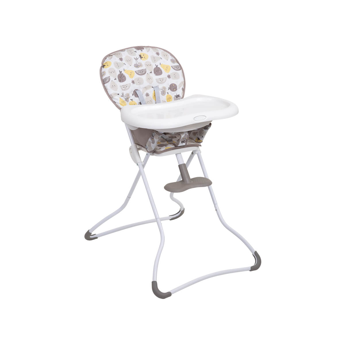 Graco Snack n' Stow fruitella highchair three quarter angle