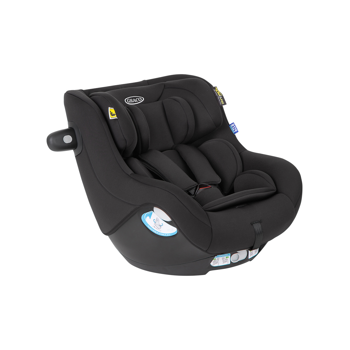 Dreiviertelwinkel des zur Seite gedrehten Graco SnugGo™ i-Size R129