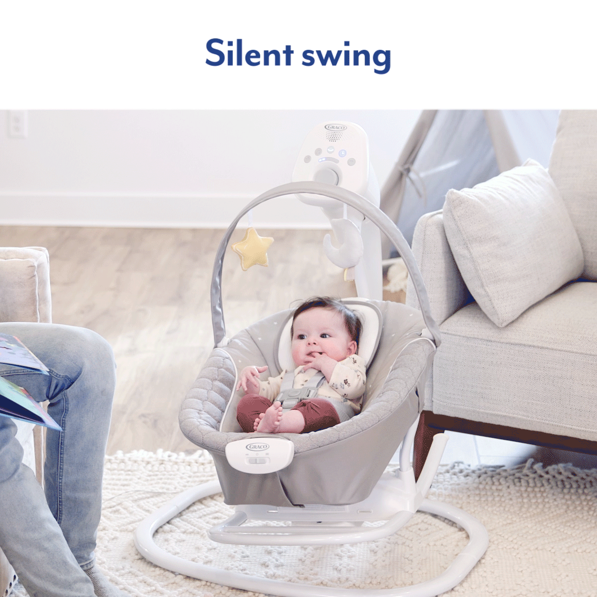 Graco SoftSway Silent 2 in 1 Swing and Portable Rocker