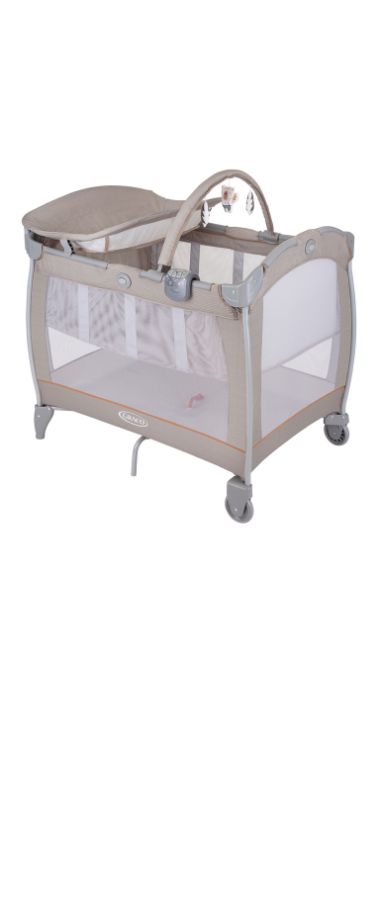 Lettino da viaggio Graco Contour Electra a tre quarti su sfondo bianco