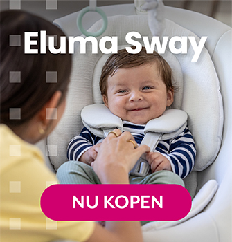 Groene banner met bloemen die een korting van 20% aankondigt met code GRACO20 op Contour Electra reiswieg