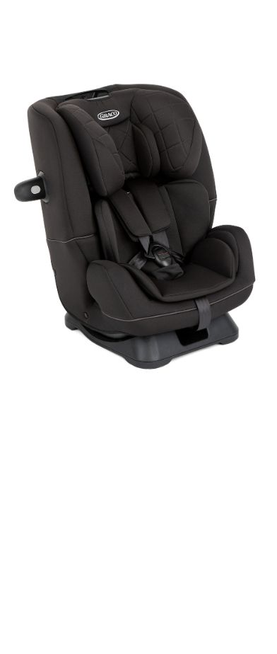 Graco SlimFit R129 autostoel in driekwart hoek op witte achtergrond