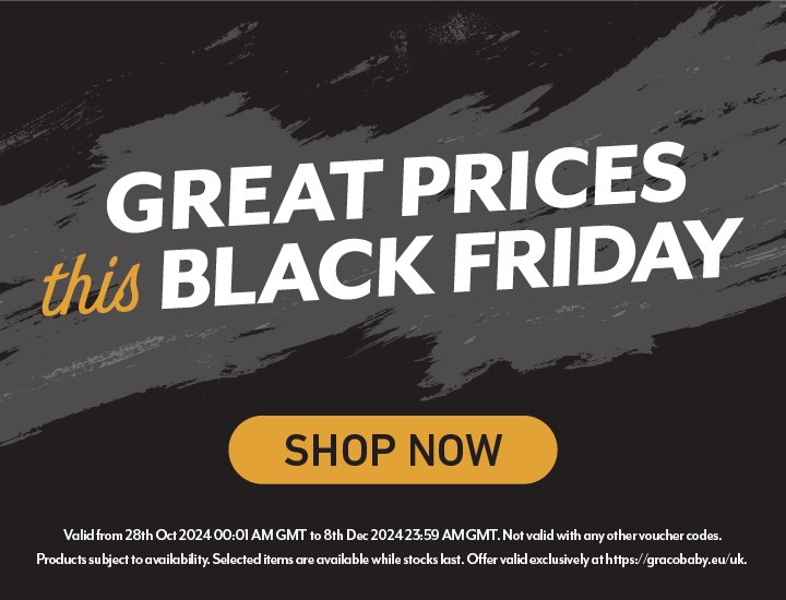 Black banner with white text that reads "Great Prices this Black Friday"