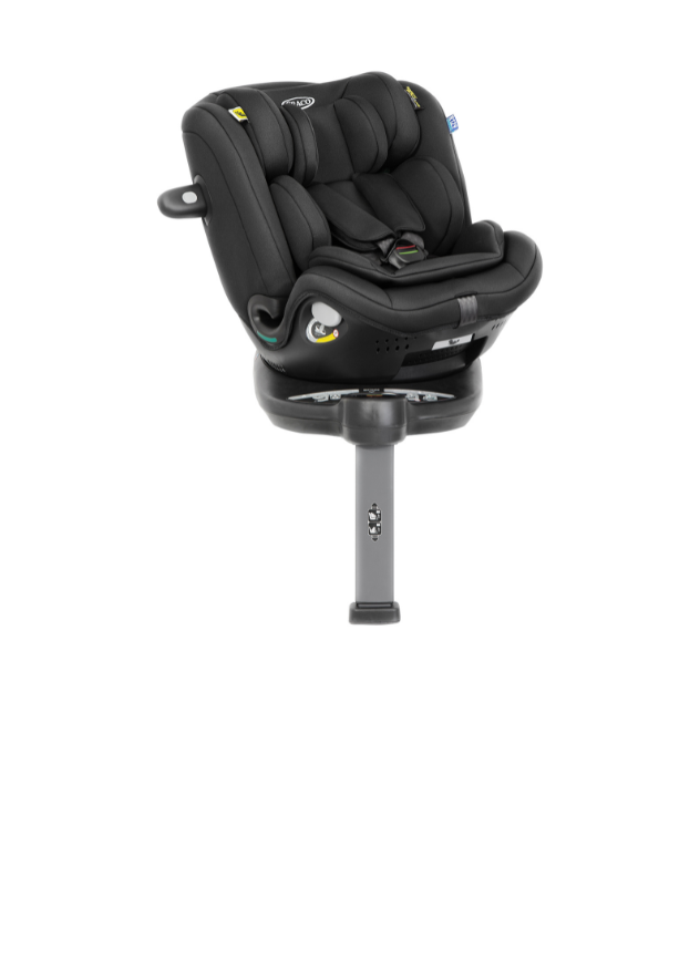 Graco Turn2Me Grow i-Size R129 three quarter angle on white background